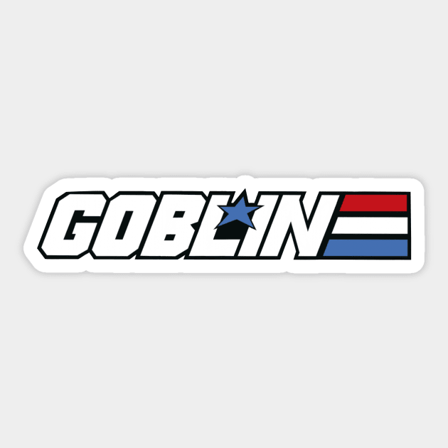 Retro Saturday Morning Cartoon Inspired Goblin Army Logo Sticker by ArmyOfGoblins